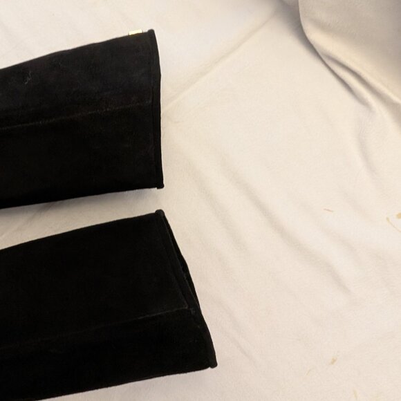 Diane Von Furstenberg Black Suede Heeled Boots - Picture 13 of 16
